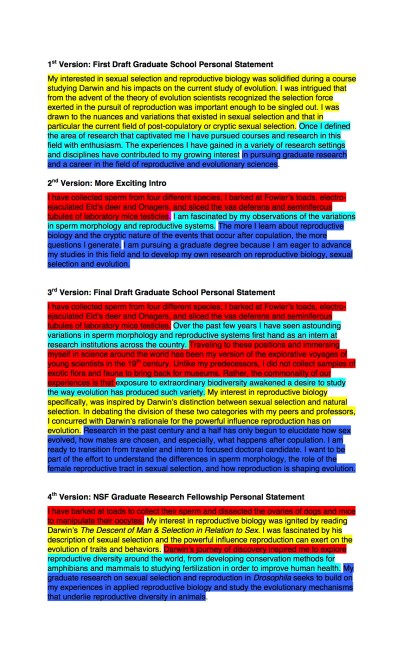 1st Paragraph evolution